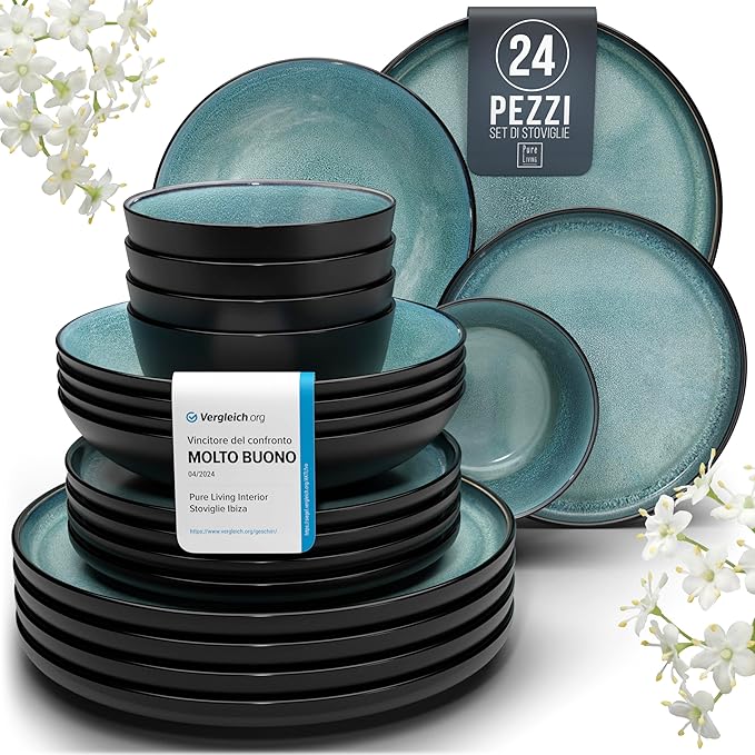 Service de Table Ibiza 36 Pièces en Céramique – Pure Living