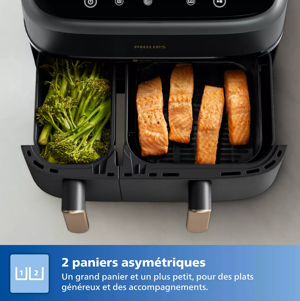 PHILIPS Airfryer Serie 3000 Con Doppio Cestello da 9 L