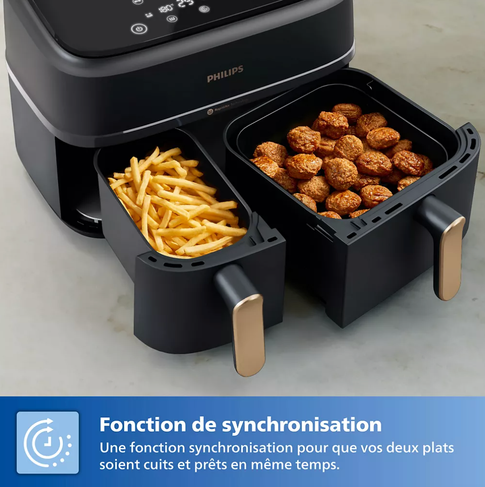 PHILIPS Airfryer Serie 3000 Con Doppio Cestello da 9 L