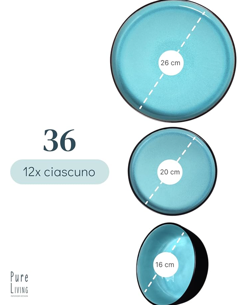 Servizio Piatti Ibiza da 36 pezzi