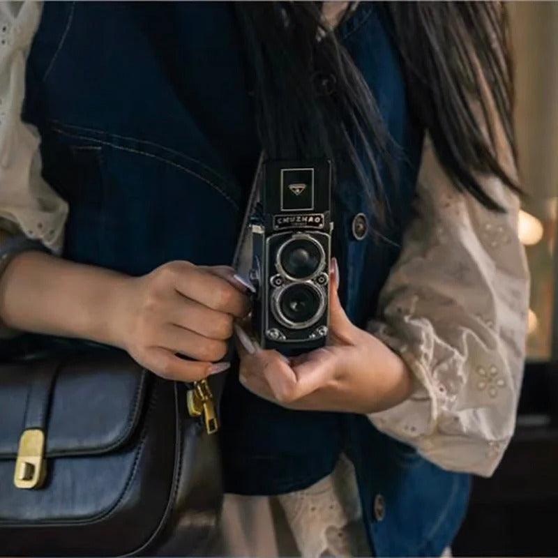 CHUZHAO Fotocamera Digitale Retro in Stile TLR
