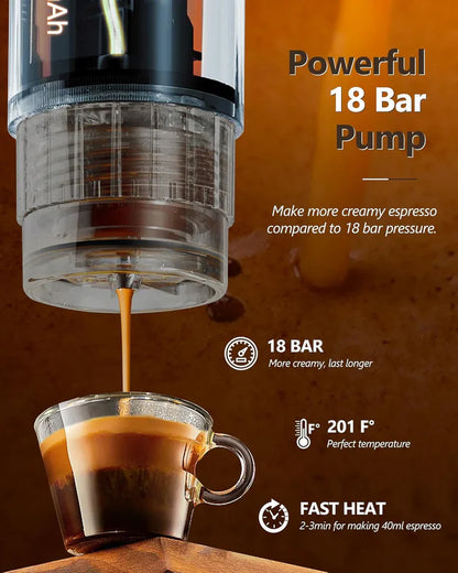 Macchina da Caffè Portatile Gevvnss 3 in 1 - 60 ml